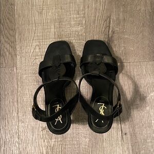 Yves Saint Laurent Elegant Black Sandals